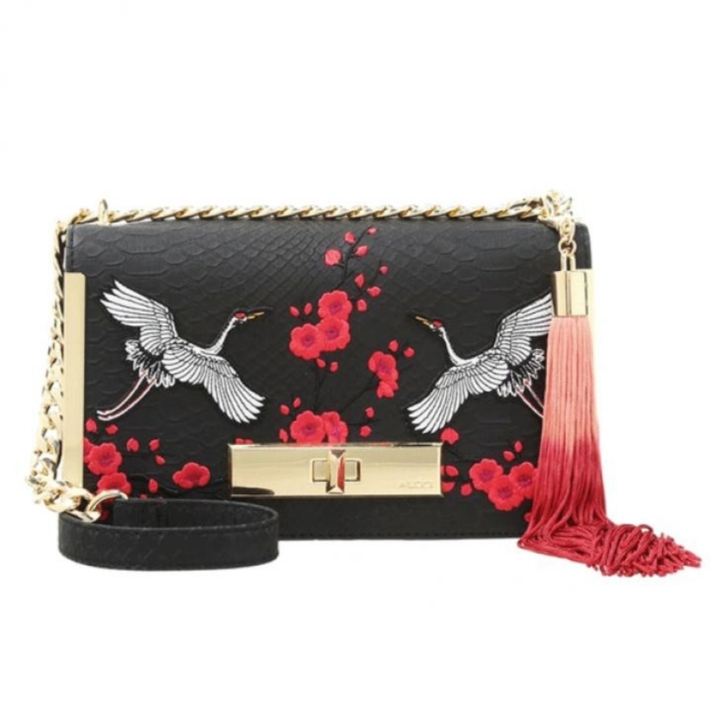 ALDO Embroidered Floral Crane Chain Bag | Evening / Shoulder Bag